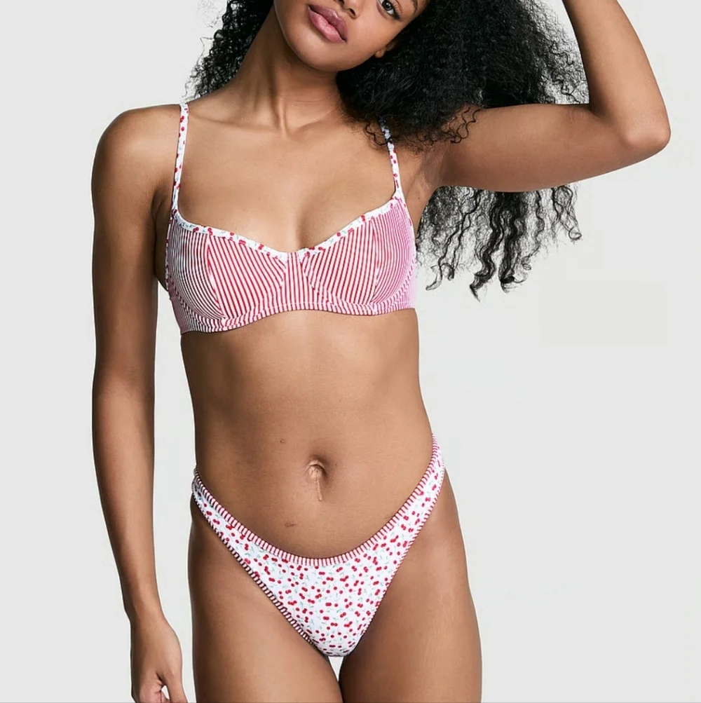 New!Pink X Frankies Bikini Golden Hiur Bikini‎ Bottom